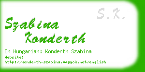 szabina konderth business card